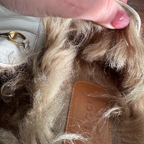 Gucci Princetown Fur Mules. White. Size 7. 100% Authentic. - Picture 6 of 13